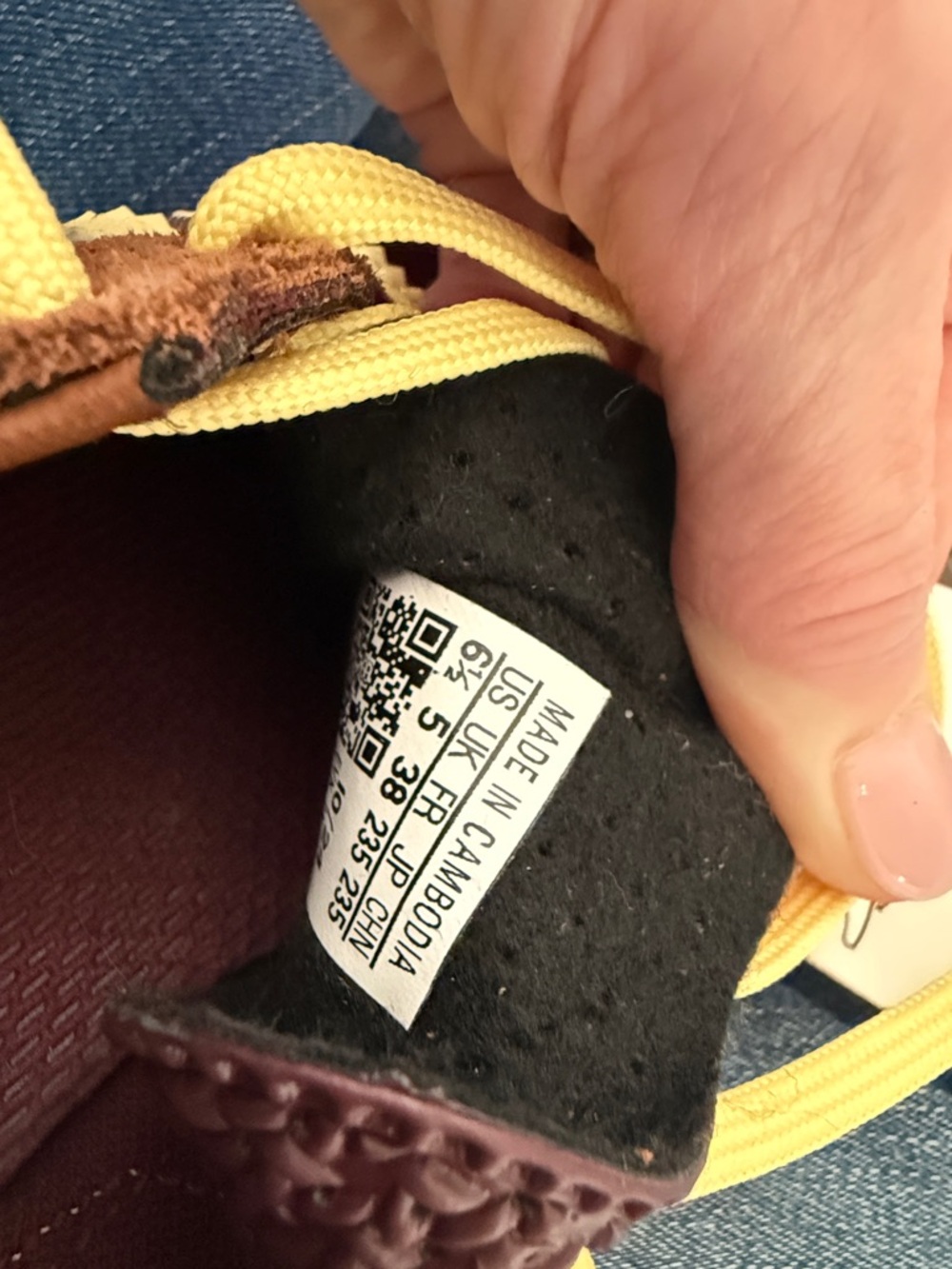 Adidas SL72 Maroon & Yellow Retro Sneaker with Stripe Detail | 6.5 - Picture 7 of 7